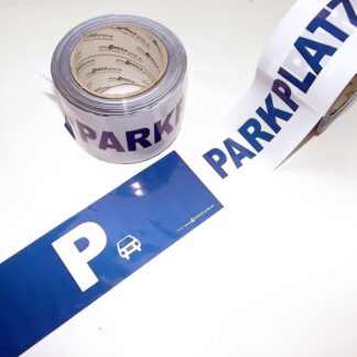 Absperrband Parkplatz Hinweisband Kennzeichnung Motiv PARKPLATZ Parken