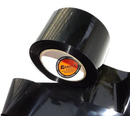 Absperrband 75mm x 100m PE-Folie Flatterband Dekoband silber 