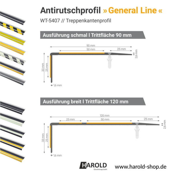 Treppenkantenprofil-Antirutschprofil Genral Line Harold